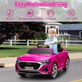thumbnail image 5 of 12V Ride On Cars with Remote Control, Licensed Audi SQ8 Powered Ride on Toys for Kids Boys Girls Aged 3-6 Gifts, Kids Electric Cars with Music, LED Light, 3 Speed, 4 Wheel Suspension, Pink, 5 of 10