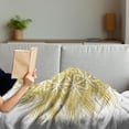 thumbnail image 3 of Mandala Soft Flannel Fleece Throw Blanket, Geometric Elements Vintage Vivid Motif Oriental Style, Cozy Plush for Indoor and Outdoor Use, 60" x 80", Yellow and White, by Ambesonne, 3 of 5