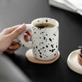 thumbnail image 3 of MasteelfCA 1pc Household Coffee Cup Ceramic Coffee Cup Creative Drinking Cup (White), 3 of 7