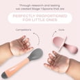 thumbnail image 5 of Grabease Baby Silicone Spoon Set for Baby-Led Weaning & First Stage Self-Feeding: Soft, Safe 100% Food-Grade Silicone; BPA-, PVC- Latex- & Phthalates-Free and Dishwasher Safe; Set of 2 (Blush, Gray), 5 of 7