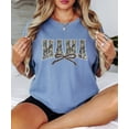 thumbnail image 6 of Mama Camo Varsity Letter T-Shirt for Women - Coquette Bow Graphic Tee - Trendy Mom Shirt Blue Jean Shirt Adult X-Large, 6 of 7