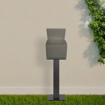 Black Outside Mailbox Post Heavy Duty 12*6*27 inch Mailbox Post Ground Mounted Installation on Hard Floor Surfaces Ground Mounted