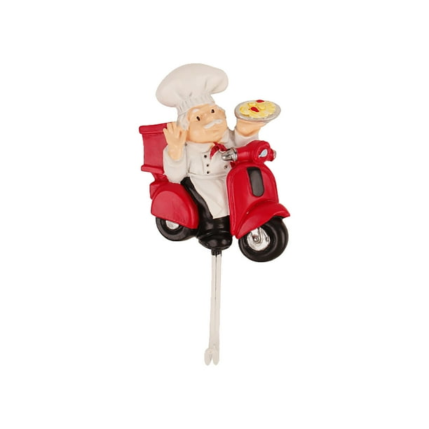 Ganchos para la cocina con forma de chef de dibujos animados, perfectos para colgar ropa, abrigos, sombreros y pasta de restaurante.