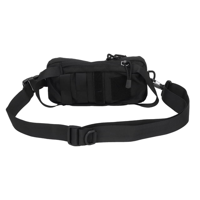 Bolsa militar multifuncional de doble propósito para la cintura en el pecho, bolsa impermeable de material de nailon (negro) YUNYI BRAND Deportes