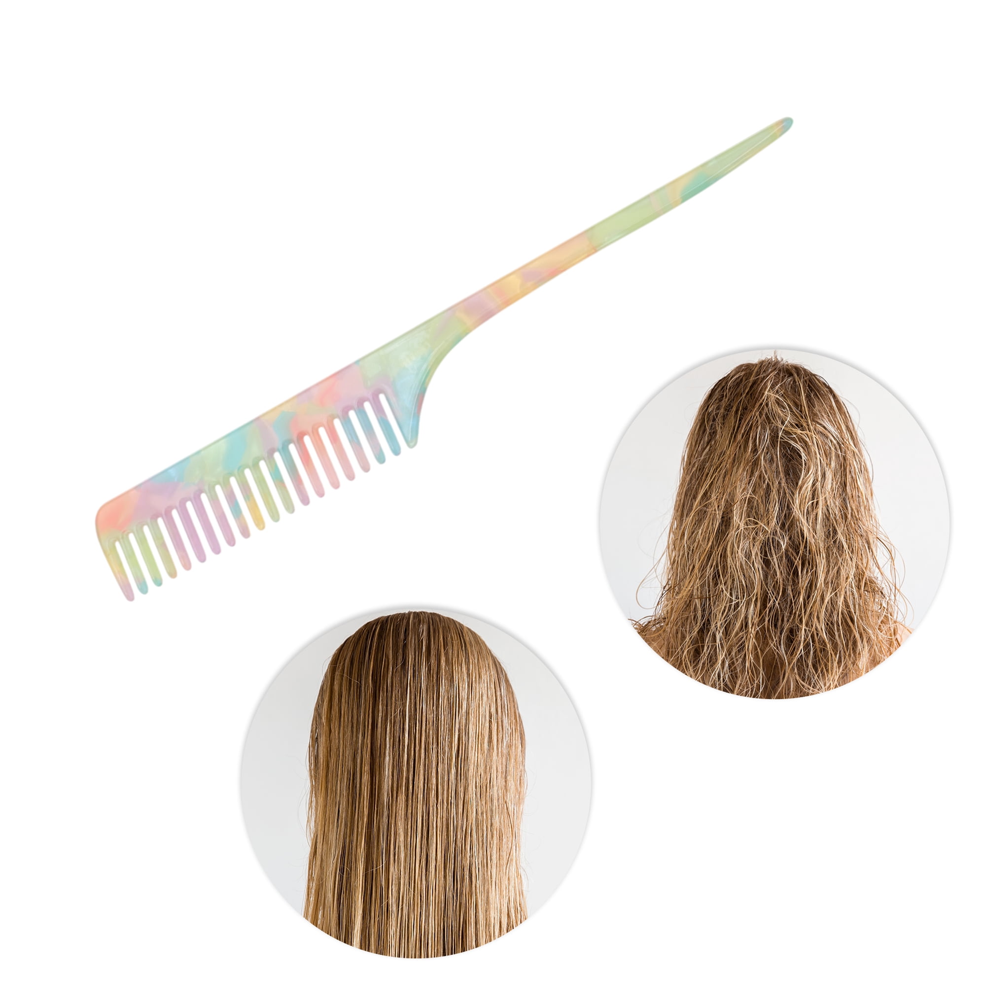 Unique Bargains 1 Pc Simple Vintage Rat Tail Comb for All Hair Types Multicolored