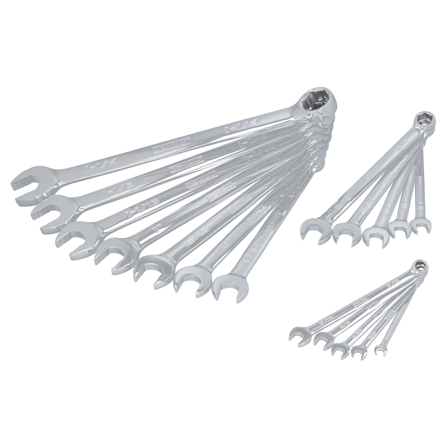 DEWALT TOUGHSERIES 17-Piece SAE Combination Wrench Set plus Roll Pouch, DWMT45428