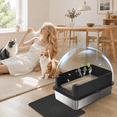 thumbnail image 6 of Black Large Stainless Steel Cat Litter Box, Durable Metal Pet Litter Pan for Adult Cats, 6 of 7