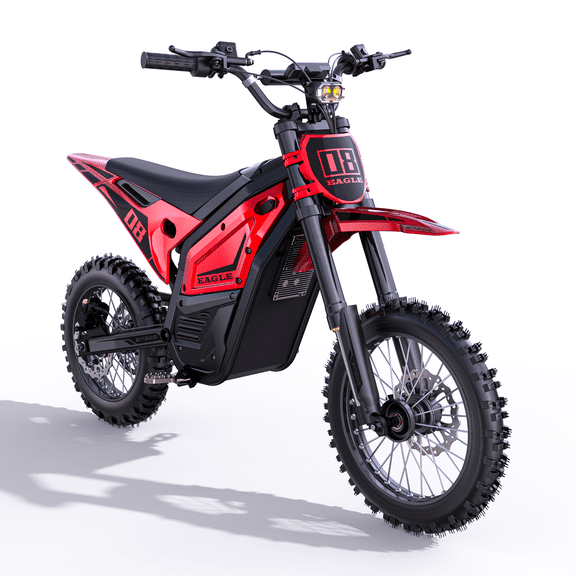 ENGWE Electric Dirt Bike for Adults with 45 Mph& 220Nm E-Bike up to 60 Miles Range off Road Ebike with 52V 27AH Battery Mountain E Bike,Red