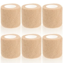 6 Rolls Athletic Tape Medical Large Bandages for Wounds Sports Fitness Polyester Cohesive Gauze Football Student