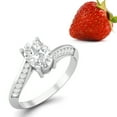 thumbnail image 3 of AVDAN 1.56 Cts Oval Moissanite Diamond 925 Sterling Silver Solitaire Accent Woman Ring, 3 of 7