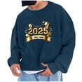 thumbnail image 1 of Styesk Chemises pour Hommes Chandail en Molleton Imprimé Année 2025 Chandail Col Rond Manches Longues Exercice Sans Chapeau Chandail à Capuchon, 1 of 4