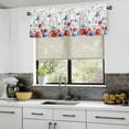 thumbnail image 5 of American Flag Valance for Windows Kitchen Living Room Valances Rod Pocket Bathroom Small Window Treatment USA Fourth of July Independence Day Poppy Flower 1 Panel, 54 x 18 Inch, 5 of 6
