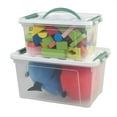 thumbnail image 1 of Jekiyo Clear Latching Box, Plastic Storage Bin, 2 Packs(6 Quart&14 Quart), 1 of 5