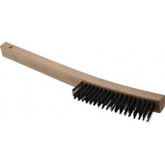 Weiler - 4 Rows x 18 Columns Steel Scratch Brush - 6" Brush Length, 14" OAL, 1-3/16" Trim Length (15 Pack)