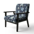 thumbnail image 2 of Designart "Indigold Flower Pattern" Upholstered Floral Accent Chair - Arm Chair, 2 of 5