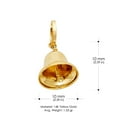 thumbnail image 3 of 14K Yellow Gold Bell Charm Pendant with 0.9mm Singapore Chain Necklace - 16", 3 of 4