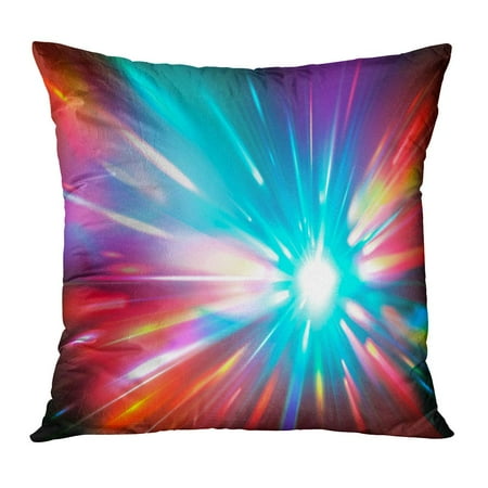 

ECCOT Red Speed Abstract Blurred Magic Neon Color Light Rays Blur Night Spark Energy Effect PillowCase Pillow Cover 16x16 inch