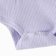 thumbnail image 4 of NOLDARES Newborn Baby Girl Fall Winter Outfits Clothes Cute Long Sleeve Ruffle Romper Pants Headband Set 0-24M(Light Purple,12-18 M), 4 of 5