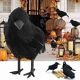thumbnail image 2 of 3 Pcs Décoration d'Halloween Plumes Noires Réalistes Oiseaux, 2 of 7