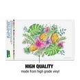 thumbnail image 3 of Tropical Flowers Hibiscus Pineapple Palm Leaves Home Business Office Sign, 3 of 7