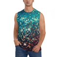 thumbnail image 2 of Fotbe Men's Colorful Rainbow Glitter Print Men's Sleeveless Muscle Tank Tops Casual T-Shirts for Gym Workout Beach-X-Large, 2 of 8