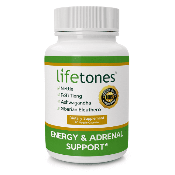 Lifetones Energy & Adrenal Support Capsules - 60 Count