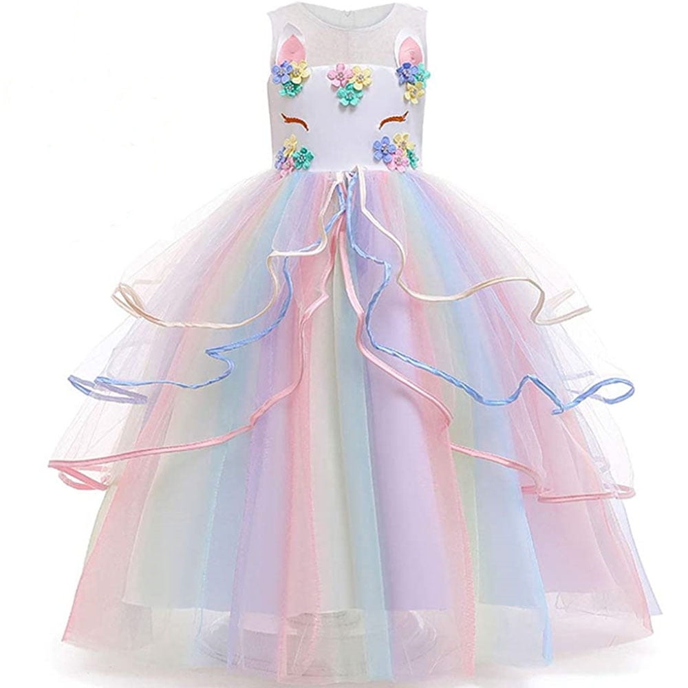 Princess Unicorn Dress Up for Little Girls Birthday Dresses Party