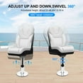 thumbnail image 3 of Boat Seat Pedestal Aluminum Swivel Boat Seat Pedestal Seat Mount Plate with Slide Boat Chair Base Mounting Brackets Boat Seat Accessories agreeable, 3 of 9
