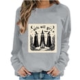 thumbnail image 2 of MexChoioe Women Long Sleeve Pullover Sweatshirt Crew Neck Halloween Front Graphic for Casual Fall Outings Sweatshirt, 2 of 6