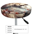 thumbnail image 4 of Balery Flower Cat Couple Fundas de asiento para taburete de bar redondo de tela de terciopelo ajustables que protegen de arañazos y manchas para sillas de 14 a 17 pulgadas.-13 inch, 4 of 7