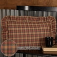 thumbnail image 2 of VHC Brands Crosswoods Plaid Cotton Primitive Bedding 22x14 Filled Pillow, Natural Tan, 2 of 5