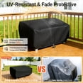 thumbnail image 4 of Gaspro 24 Inch Grill Cover Fits Cuisinart CGG-306 Chef's Style, Royal Gourmet 24" Griddle, Ninja OG751, Pit Boss 75275 & PB336GS and Most 2-Burner Portable Grills, Waterproof Griddle Cover, Black, 4 of 10