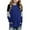 Blue, variant on Stylish Girls Casual Tops Long Sleeve Striped Color Block Tees With Pockets For Big Kids