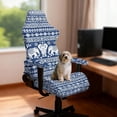 thumbnail image 2 of TSOVTHRID Elephant Aztec Floral Blue Print Gaming Chair Covers Slipcovers, Stretch Stain Resistant Computer Reclining Gaming Chair Seat Cover with Armrest Covers, 4 Pcs, 2 of 7