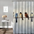 thumbnail image 2 of Shiartex Birds Snow Wire Fence Print Shower Curtain, Background Curtain for Showers and Bathtubs, 100% Polyester Fabric Washable Shower Curtain with Hooks 69x72, 2 of 7