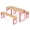 Red and Natural, variant on Costway 43.5 Inch Folding Kids Picnic Table & Bench Set with 0.8” Thick Fir Wood Top Red and Natural