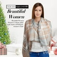 thumbnail image 5 of Women's Long Plaid Blanket Scarf Chunky Oversized Winter Fall Warm Scarf Big Tartan Scarves Wrap Shawl Ladies Gifts, 5 of 11