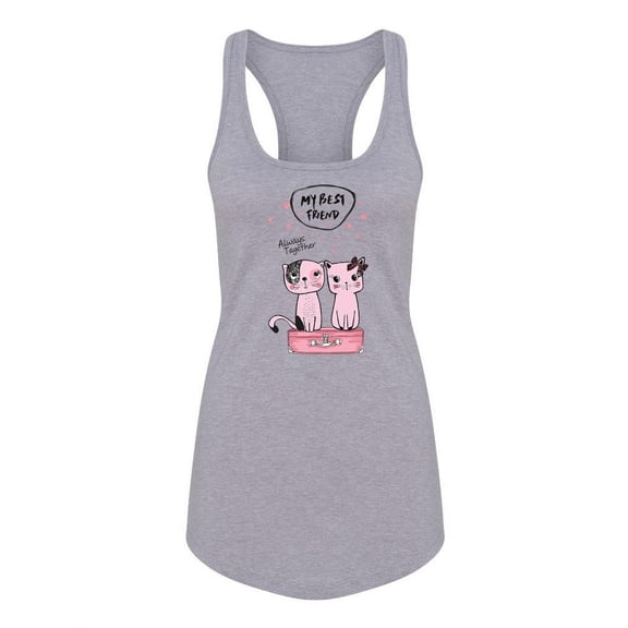 Best Friends Cats Racerback Tank Women -Image by Shutterstock, Female XX-Large