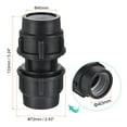 thumbnail image 2 of Uxcell PP Tubing Straight Coupling Locking Fitting for 40mm Diameter Pipe Black, 2 of 5