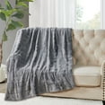 thumbnail image 2 of Home Soft Things Kasaya Supersoft Faux Fur Throw - Sharkskin - 50" x 60", 2 of 10