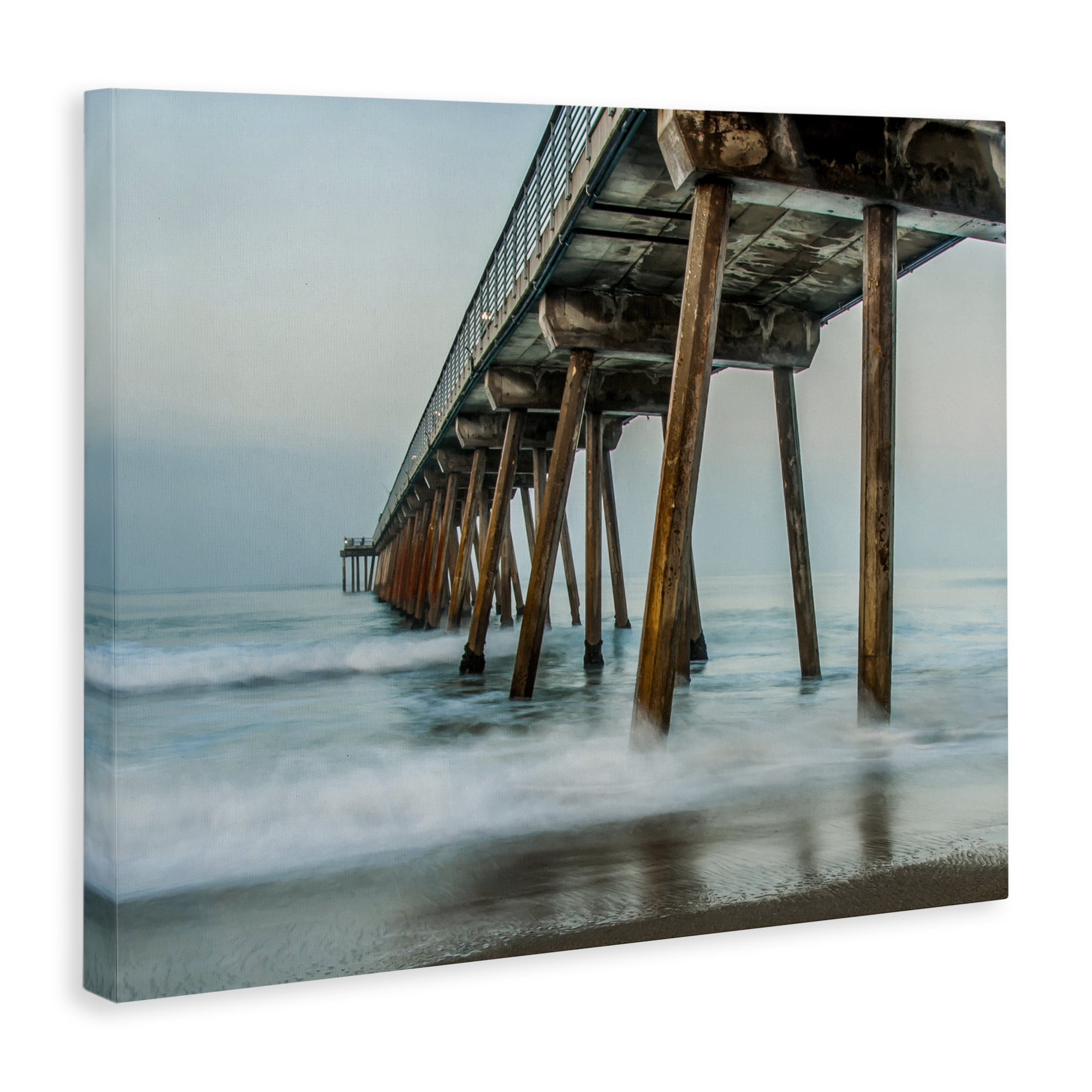 Stupell Industries Summer Dock Splashes Landscape Photography Gallery Wrapped Canvas Art Print Wall Art, 20 x 16
