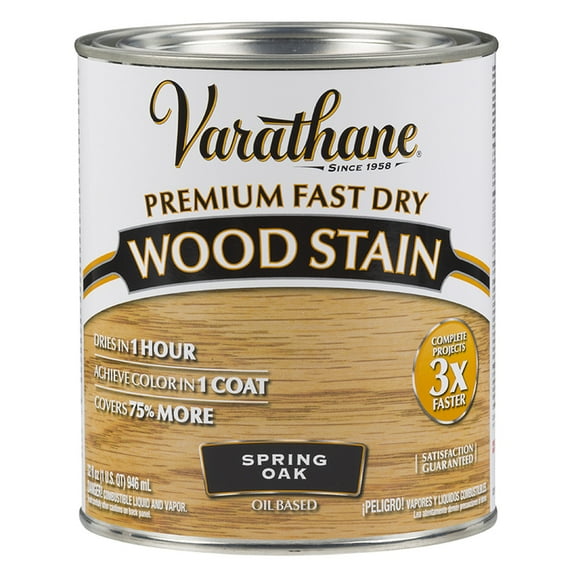 2-Pack of 1 qt Rust-Oleum 262004 Spring Oak Varathane Premium Fast Dry Wood Stain