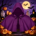 thumbnail image 4 of BFHHYA Little Red Riding Hood Cape Womens Short Hooded Cloak with Front Bow Tie Solid Color Flowy Shawl Cloak for Halloween Party Photo Shooting, 4 of 4