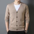thumbnail image 3 of Suéter de manga larga cómodo para hombre, cárdigan de punto de alta calidad con bordado clásico informal de negocios de otoño, talla M-4XL, 3 of 5