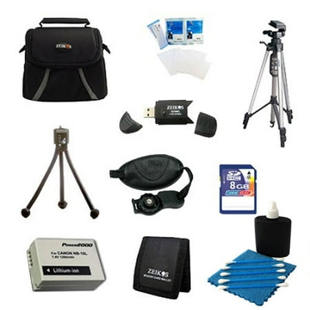 Nb 10l 10 In 1 Battery Kit 8gb Sd Card Reader Wallet 60 Nb 10l 10 In 1 Battery Kit 8gb Sd Card Reader Wallet