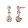 Cate & Chloe Bailey 18k Rose Gold Plated Dangle Earrings with Swarovski Crystals, Gift for Women