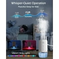 thumbnail image 4 of Small Humidifier 400ml Cool Mist Humidifiers for Bedroom 2 Mist Modes Desk USB Humidifier Mini Humidifier with Night Light Quiet for Home & Travel (White), 4 of 6