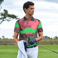 thumbnail image 3 of Yiaed Neon Desert MoonPrint Men's Short Sleeve Polo Shirt,Golf Polo for Men Three-Button Golf Shirt Athletic Casual Collared T-Shirt- X-Large, 3 of 7