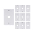 thumbnail image 4 of axGear 10 Packs Wall Plate 1 Port White Unbreakable Toggle Outlet Cover, 4 of 4