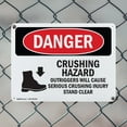 thumbnail image 5 of (2 Pack) Crushing Hazard Outriggers Stand Clear OSHA Danger Sign 18 Inch X 12 Inch Plastic Sign, Weather Resistant, UV Protected for Workplace, Business, and Construction Site, Made in, 5 of 8